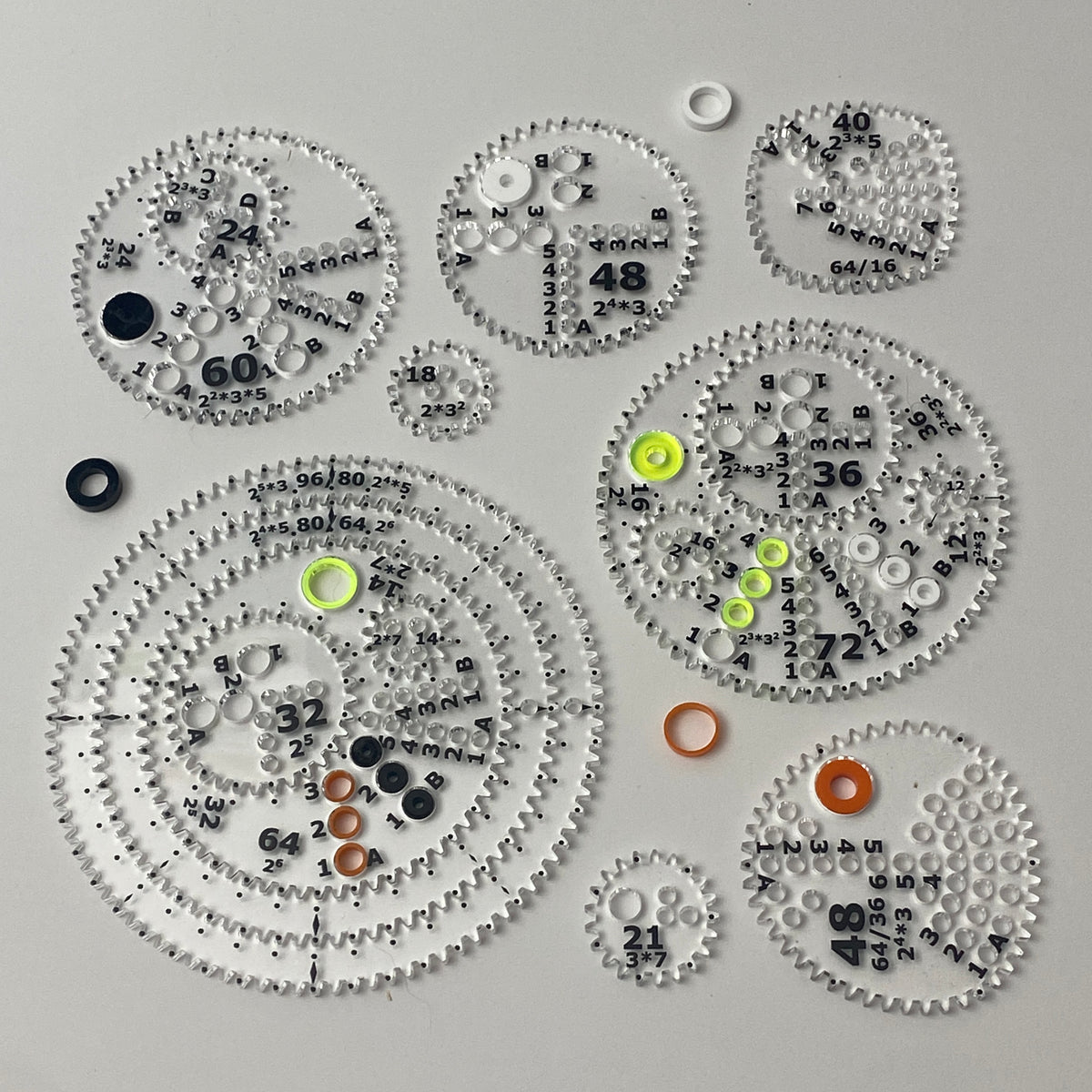 compact gearing Gear Set Loch in den Rahmen store-etsy Größe:6 Gear reduction ratio